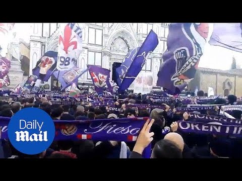 Thousands stand in silence to pay tribute to Davide Astori - Daily Mail