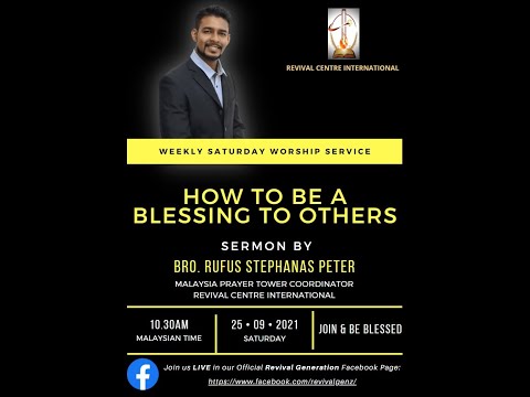 Sermon Tamil & English: How to be A Blessing to Others