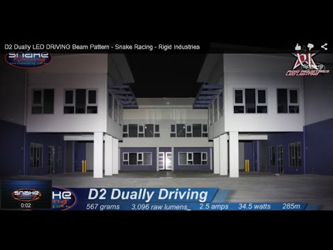 D2 Dually LED DRIVING Beam Pattern - Snake Racing - Rigid industries