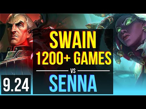 SWAIN & Miss Fortune vs SENNA & Xayah (SUPPORT) | 1200+ games | NA Master | v9.24