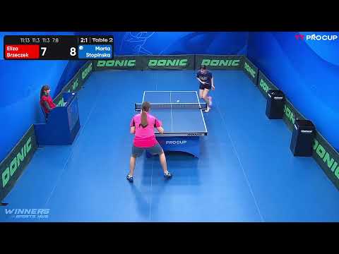 18:30 Eliza Brzeczek 3 - 1 Marta Stopinska 16.03.2023 | Table Tennis TT Pro.Cup Women Star.