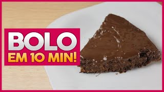 BOLO DE CHOCOLATE DE FRIGIDEIRA EM 10 MINUTOS! Saudável e Fácil!