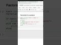 Python Program To Find The Factorial Of A Number Python Shorts