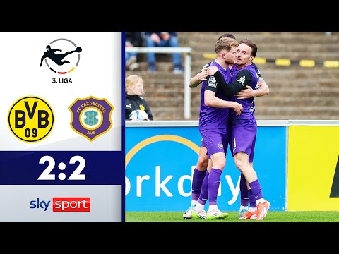 2 Last-Minute Tore! | Borussia Dortmund II - Erzgebirge Aue | Highlights - 3. Liga 2023/24
