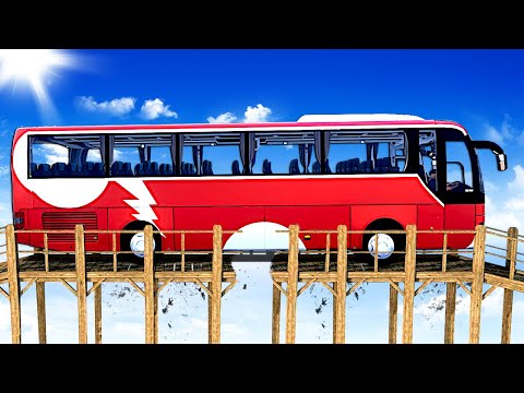 Driving Across a Dangerous BRIDGE in a Bus! (Bus World)