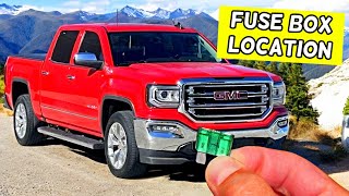 GMC SIERRA FUSE BOX LOCATION DIAGRAM 2014 2015 2016 2017 2018