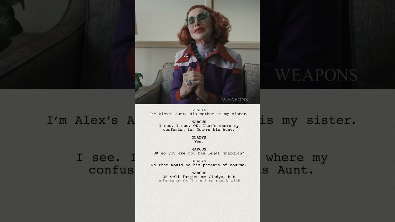 Miniature de la vidéo From Script to Screen - Principal's Office with Aunt Gladys (Amy Madigan) du film Évanouis