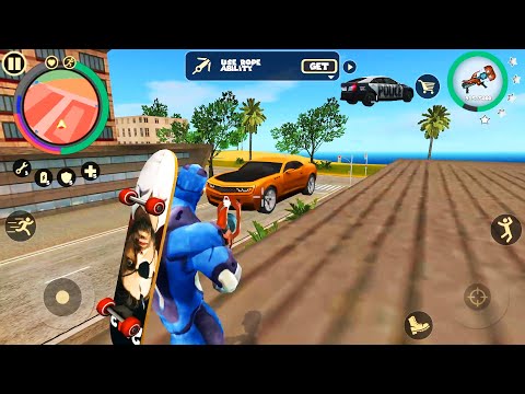 Rope Hero: Vice Town  (Rope Hero Fly Car Use Gravigun) – Best Powerful Gun | Android Gameplay