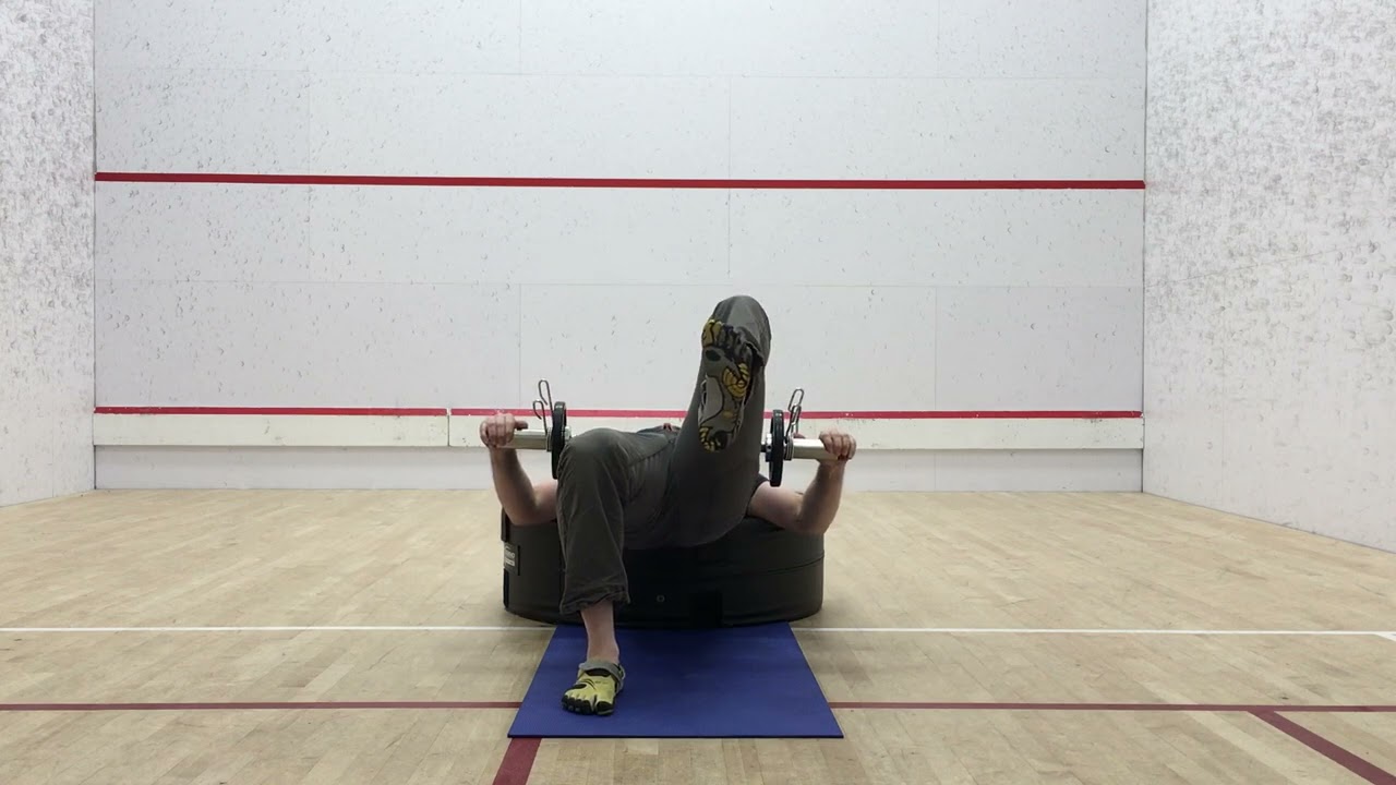 7. Weighted Incline Single Leg Hip Bridge (Front View)