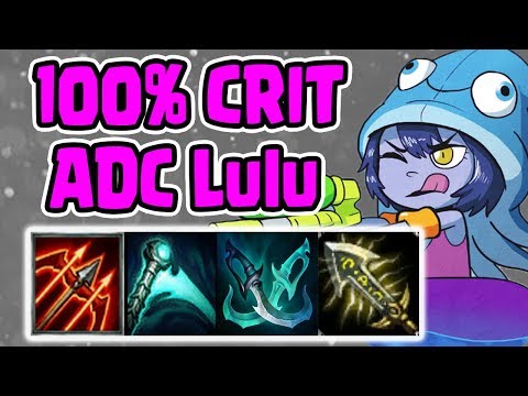 100% CRIT ADC LULU | INSANELY CLOSE GAME WHO COMES OUT ON TOP!? | League of Legends