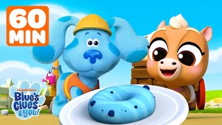 1 Hour Celebrating the Color Blue! 💙 w/ Blue & Barnyard Daycare! | Blue's Clues & You!