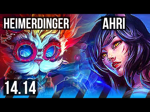 HEIMERDINGER vs AHRI (MID) | 6 solo kills, 1000+ games, Legendary, 48k DMG | EUW Master | 14.14