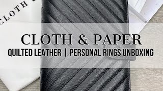 Cloth & Paper Quilted Leather Agenda | Personal Rings | Unboxing