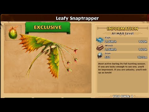 LEAFY SNAPTRAPPER Titan Mode Max Level 150 | Exclusive Snaptrapper | Dragons: Rise of Berk