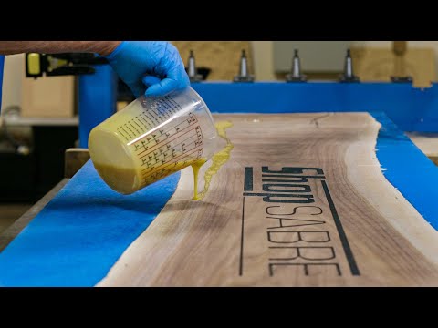 ShopSabre CNC – Live Edge Epoxy Table Project with IS Series 408 Routervideo thumb