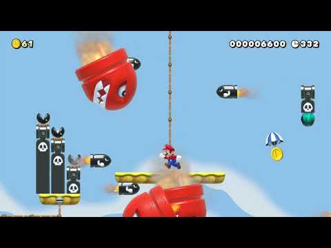 縦横無尽 !　キラー谷　　　　Bullet Valley by ◆ユッケ◆ 🍄 Super Mario Maker 2 #ahc 😶 No Commentary