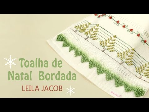 Canal do Artesanato - Toalha com Bordado Iuguslavo