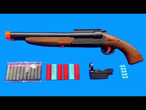 Unboxing shot bomb set,Realistic shotgun Double Barrel S686 Gun, TOYS REVIEW-ASMR Videos