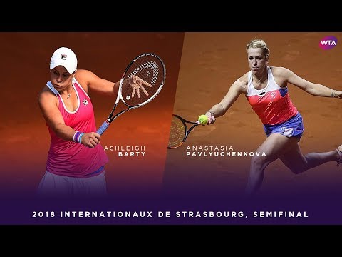 Теннис Ashleigh Barty vs. Anastasia Pavlyuchenkova | 2018 Internationaux de Strasbourg Semifinal