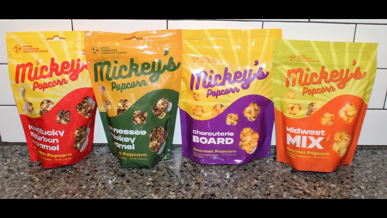 Mickey’s Popcorn: KY Bourbon Caramel, Tennessee Whiskey Caramel, Charcuterie Board, Midwest Mix