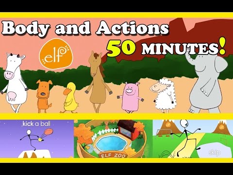 Body, Movement, Action Songs Collection for Toddlers and Kids - ELF Kids Videos - Episode #1