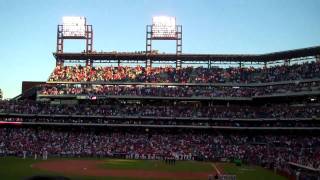 preview picture of video 'Phillies NLDS Game 2 National Anthem (John Michael Dias Jersey Boys) & Flyover F-18 Jets VFA-131'