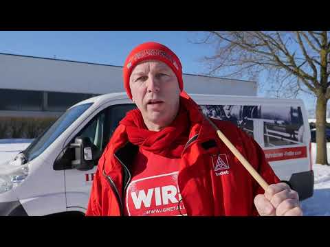 Warnstreik bei Ibena in Rhede