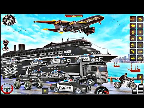 US Police Car Transport Truck Game - Police Transporter Truck Driving Simulator - Android Gameplay
