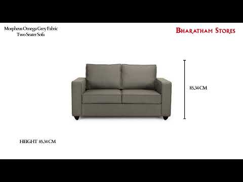 Morpheus Omega Grey Fabric Two Seater Sofa   BS FSFTSSOFA 03