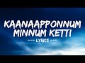 Kaanaapponnum Minnum Ketti Cover Song Lyrics Black Memories