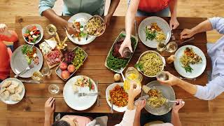Stock Footage People Eating || Dinner || Free