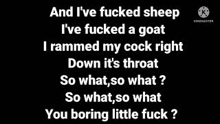 METALLICA.So What ( LYRICS )
