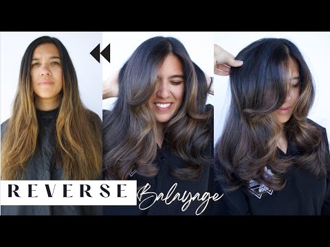 Reverse balayage tutorial / EXPENSIVE brunette!