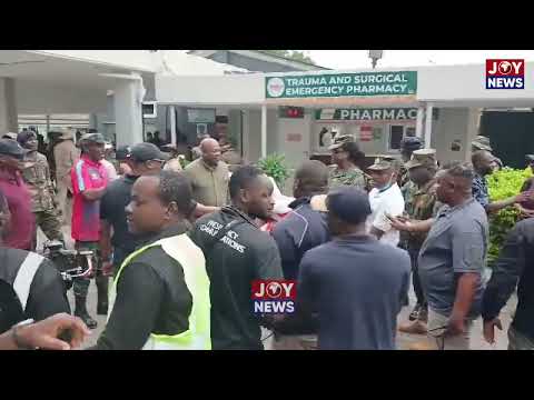 President donates relief items to management of the 37 Military Hospital and the Maamobi Polyclinic