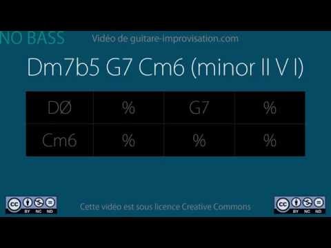 Dm7b5 G7 Cm6 (jazz II V I) - 140 bpm (NO BASS) : Backing Track