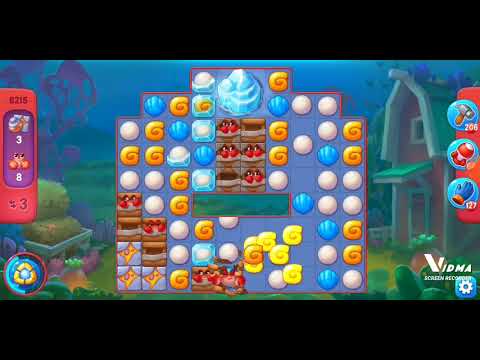 Fishdom. 8215 hard level no boosters and diamonds - 9 moves