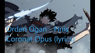 Orden Ogan - Finis Coronat Opus (lyrics) / (Tribute to Solo Leveling)