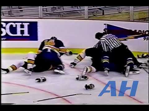 NHL Sep. 29, 1991 Boston Bruins v St. Louis Blues (R) Matt Hervey v Bob Bassen