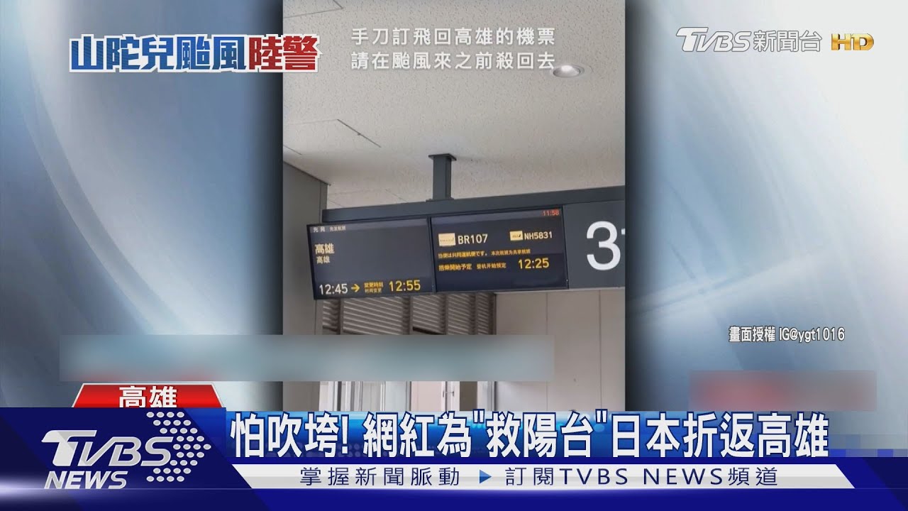 網紅「怕陽台被山陀兒吹垮」飛日本1天折返高雄 親曝:機票比較便宜