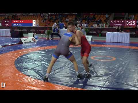Repechage GR - 57 kg: A. DIGUZOV (RUS) v. A. DREWA (POL)