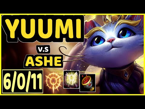 CAOS (YUUMI) vs ASHE - 6/0/11 KDA BOTTOM SUPPORT CHALLENGER GAMEPLAY - BR