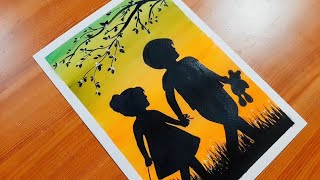 Raksha Bandhan Drawing||Brother and Sister Drawing ||Brother Sister Drawing