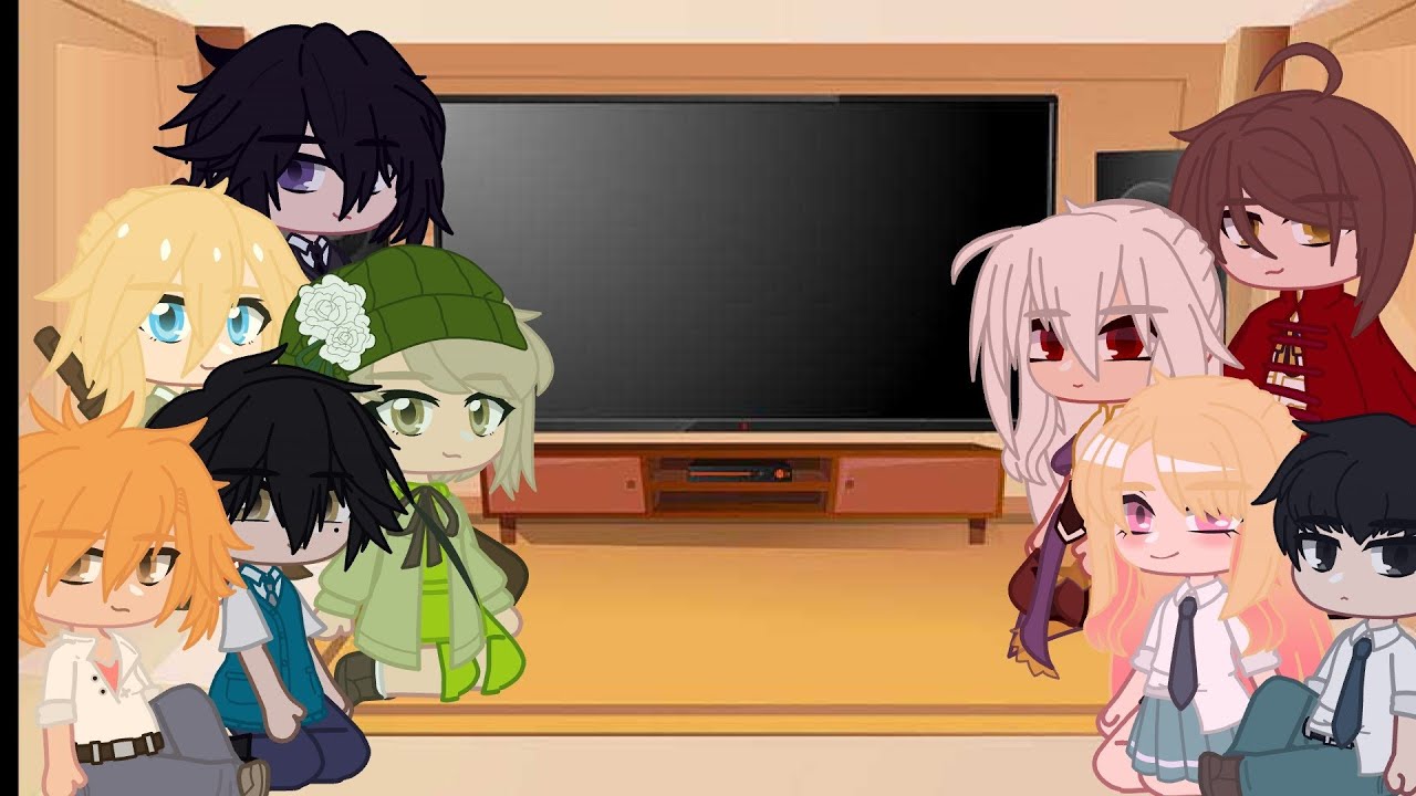 Some characters reacting to each other. 1/2 sorry for not posting