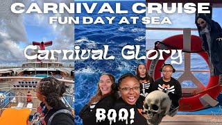 CARNIVAL GLORY 👻HALLOWEEN CRUISE VLOG🎃FUN DAY AT SEA