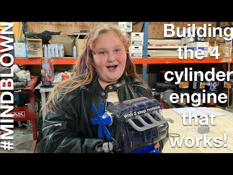 Discovery realistic 4 cylinder model engine motor step by step build! #discovery #mindblown