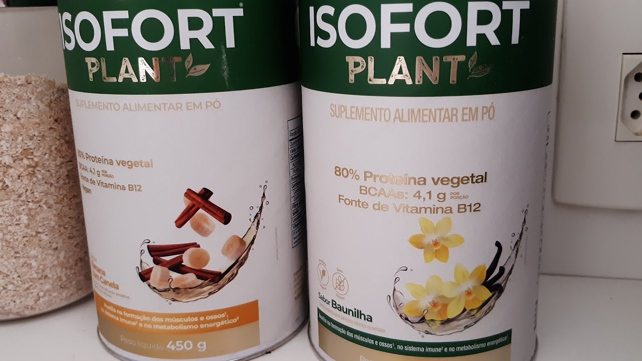 Miniatura da avaliação em vídeo de Suplemento Proteico Vitafor Isofort Plant Banana com Canela 450g