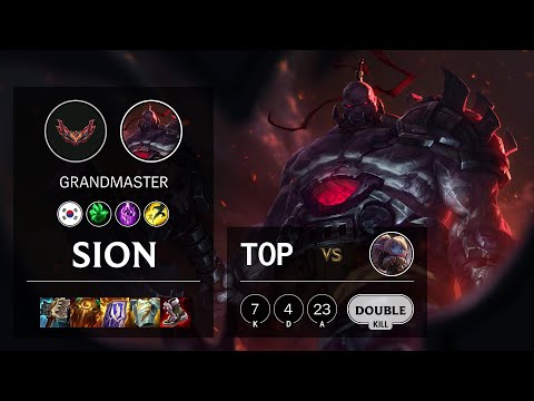 Sion Top vs Poppy - KR Grandmaster Patch 12.4