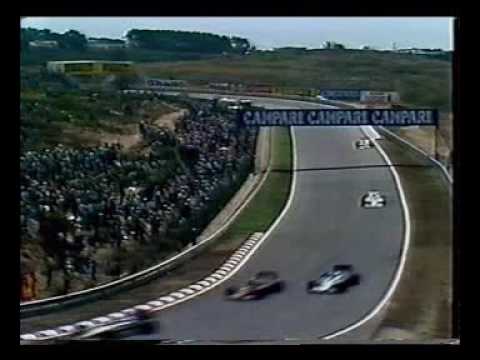 1987 Estoril first corner chaos
