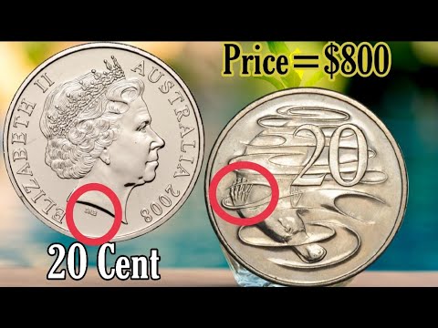 20 Cents Australia 2008 coin value in india/20 Australia cents coin price in pkr inr..