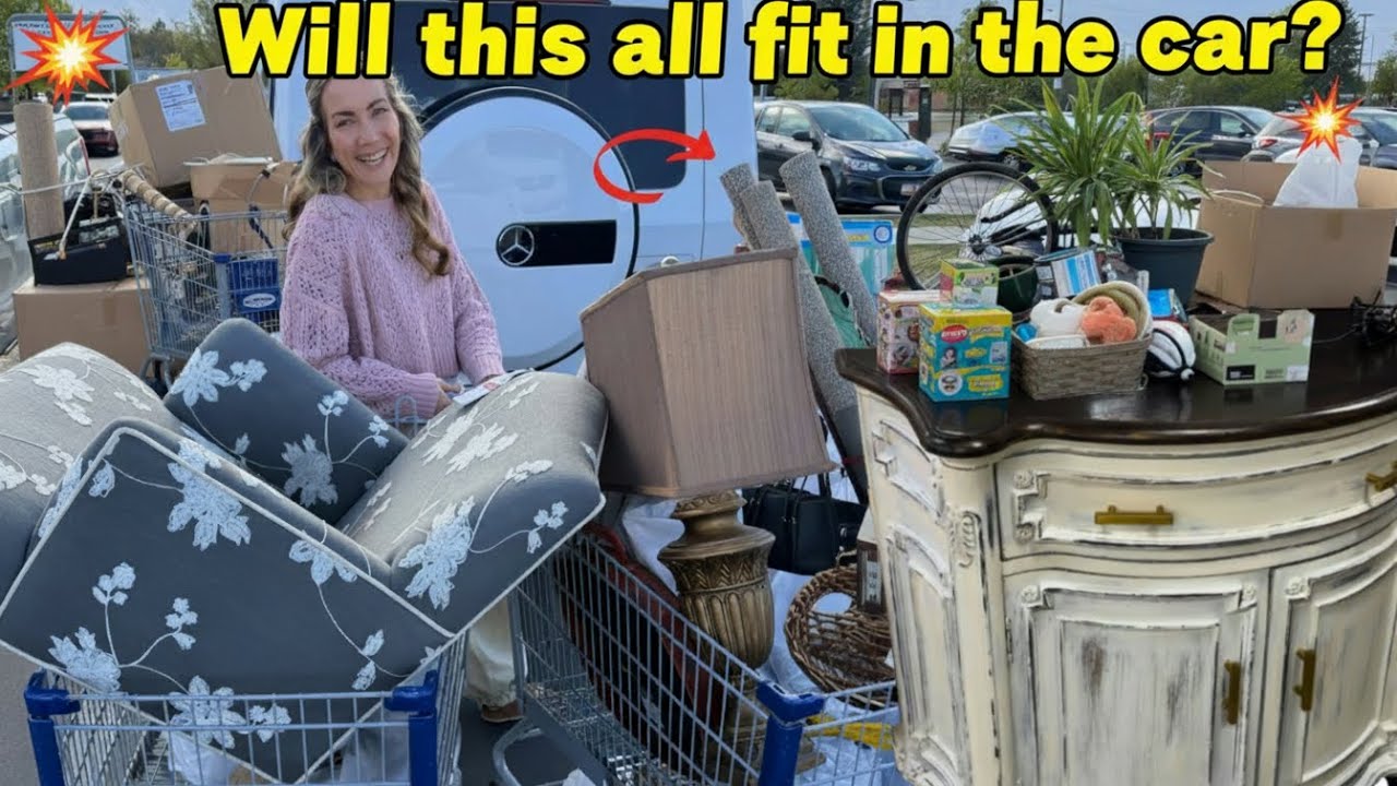4 carts in 2 thrift stores!!  Will everything from Goodwill fit? - Flipping for Profit Trash to Cash